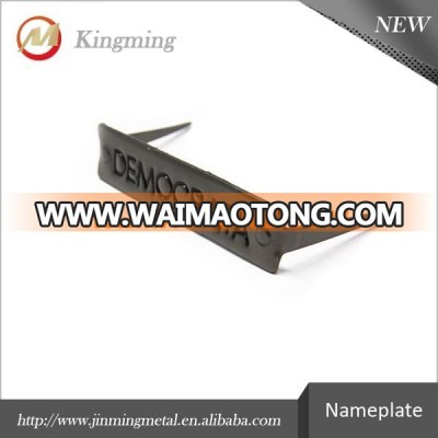 Iron Material Engraving Name Tag Plate For Leather