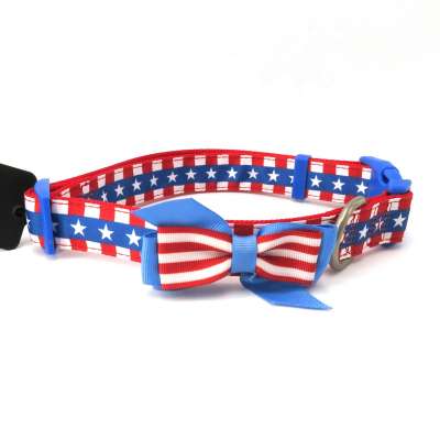 Factory OEM Fashion Pet Accessories 1 Inch Nylon Dog Collar With Plastic Side Release Buckle